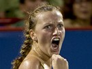 V TRANSU. Petra Kvitová ve finále turnaje v Montrealu. 
