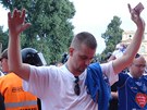 Fanouky klubu Ruch Chorzów doprovázeli v Plzni policisté. Mají toti v Evrop