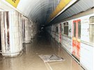 Zaplavené metro - stanice Florenc 2002