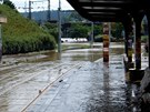 Zaplavené metro - stanice Vltavská 2002