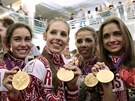 BEZ DIVOKÉHO LÍENÍ. Takto vypadají zlaté moderní gymnastky z Ruska v civilu....