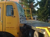 Stet osobnho valku a traktoru v Nov Roli na Karlovarsku
