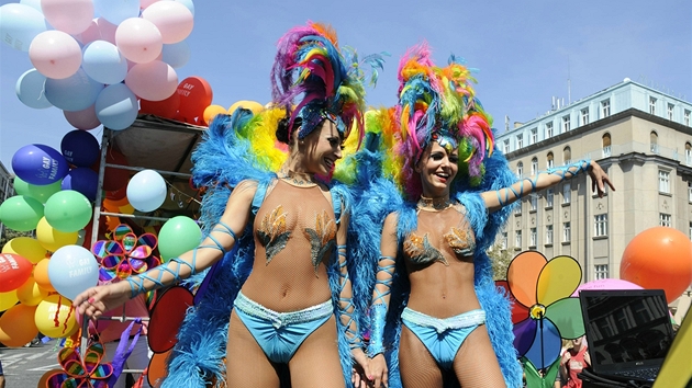  Prvodem vyvrcholil v Praze festival homosexul Prague Pride (18. srpna 2012)