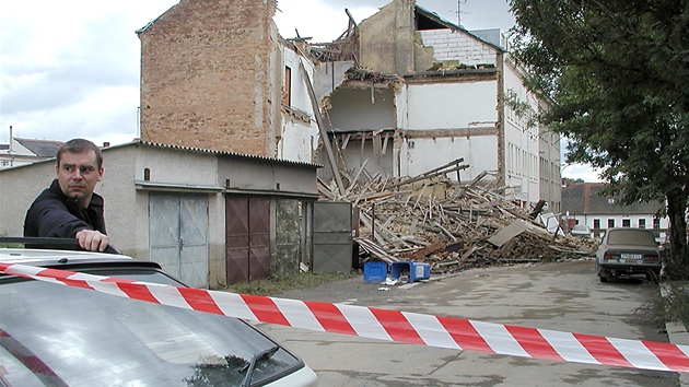Nsledky povodn v roce 2002 v Plzni.