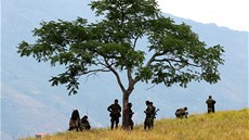 Kolumbijtí vojáci v provincii Cauca (12. srpna 2012)