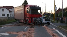 Tragická nehoda Fiatu Brava u Tlumaova.