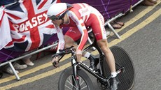 Dánský cyklista Jakob Fuglsang na olympijských hrách v Londýn�