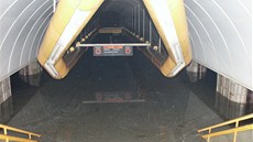 Zaplavené metro - stanice Florenc 2002