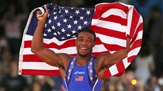 DOJATÝ ZÁPASNÍK. Amerian Jordan Burroughs vyhrál kategorii volného stylu do 74