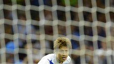 PRVNÍ STŘELEC ZÁPASU. Pak Čchu-jong z Koreje otevřel skóre zápasu o třetí místo