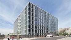 Osmipodla�ní budovu navrhlo architektonické studio Richard Meier & Partners z