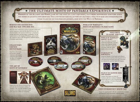 World of WarCraft: Mists of Pandaria - obsah sbratelsk verze