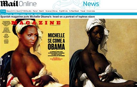 Michelle Obamová na titulce Magazine de Fuera de Serie a obraz Portrét ernoky