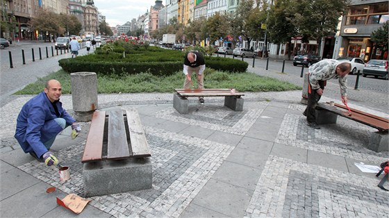 Cílem akce bylo upozornit na zoufalý stav Václavském námstí a alespo ásten