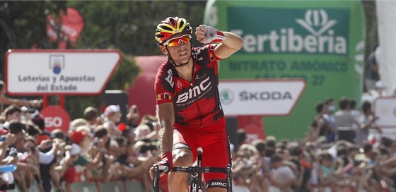 V CÍLI. Belgian Philippe Gilbert vyhrál etapu cyklistické Vuelty.