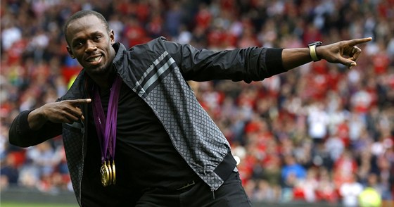 Usain Bolt je velkým fanoukem Manchesteru United.