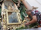 Pípravy na slavnost msta Polné v kostelw Nanebevzetí Panny Marie.