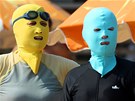 V ínském mst ching-tao je módní nosit plaveckou masku.