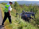 Tragická nehoda dodávky eské poty u Plzn (22. srpna 2012)