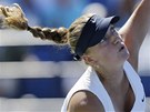 PODÁNÍ. Petra Kvitová servíruje v utkání na US Open.