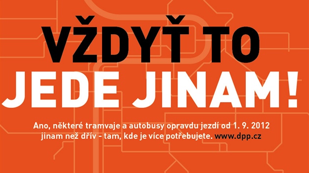 Informační leták ke změnám pražské MHD.