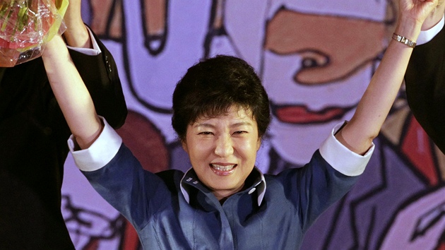 Pak Kun-hje po vtzstv ve stranickch primrkch (20. srpna 2012)