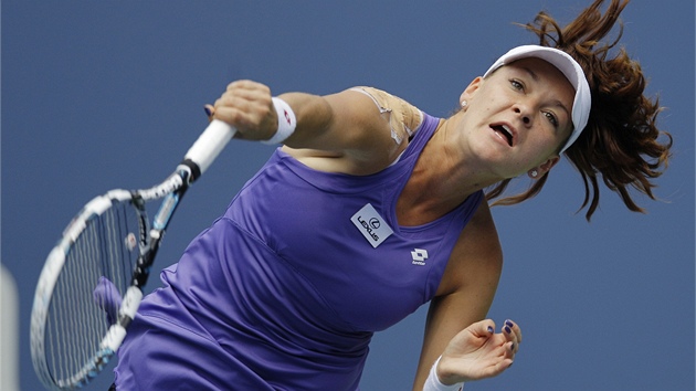 PODN. Polsk tenistka Agnieszka Radwask na podn v utkn US Open.
