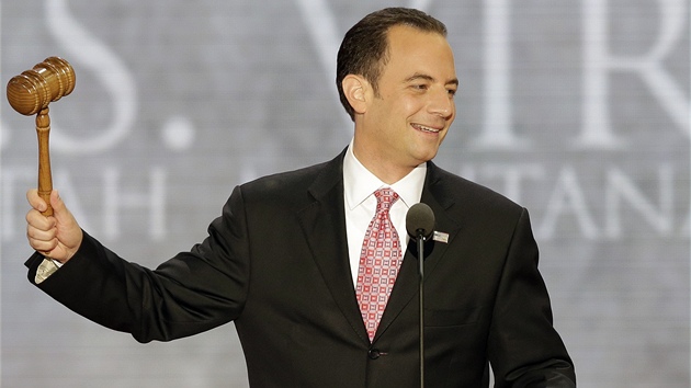 f strany Reince Priebus zahajuje sjezd americkch republikn. (27. srpna 2012)