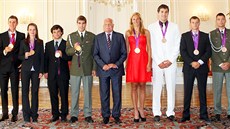 České medailisty z olympijských her v Londýně přijal ve čtvrtek ve svém sídle