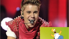 Justin Bieber se objeví v seriálu Simpsonovi 