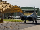 Polský MiG-29 na litevské základn iauliai (31. 8. 2012)