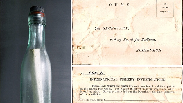 Nejstarí vzkaz v láhvi, který nael rybá u skotských beh, neobsahoval ádný...