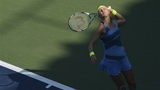 �ESKÉ PODÁNÍ. Lucie �afá�ová servíruje v utkání proti Nad� Petrovové na US Open.