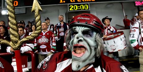 Fanouci hokejového klubu Dinama Riga.