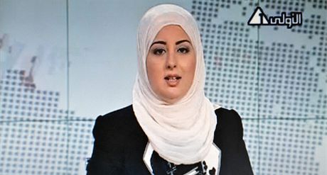 Moderátorka Fatima Nabílová vystoupila jako vbec první moderátorka egyptské