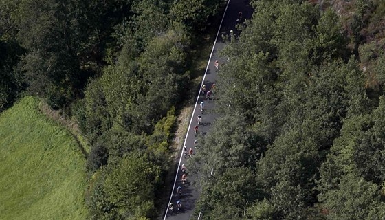 Momentka ze 14. etapy cyklistického závodu Vuelta.