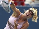 Podání v hlasitém podání ruské tenistky Marie arapovové ve tvrtfinále US Open.