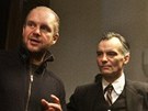 David Ondíek, Ivan Trojan a Martin Myika pi natáení filmu Ve stínu