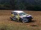 Nehoda závodního auta na Barum rally (2. září 2012)