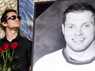 Poslední rozlouení se zesnulými hokejisty na praském Staromstském námstí se...