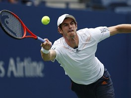 DOSÁHNE? Brit Andy Murray se natahuje po míku v semifinálovém utkání proti...