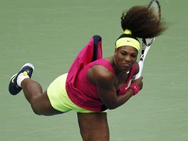 SERENA V AKCI. Americk tenistka Serena Williamsov v duelu s Andreou