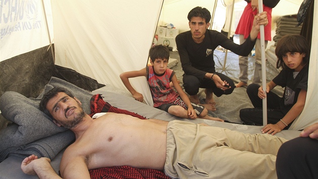Syrt uprchlci v uprchlickm tboe v Jordnsku.