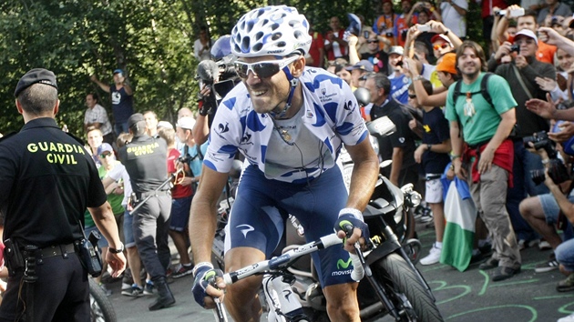 Alejandro Valverde v horsk 14. etap Vuelty.