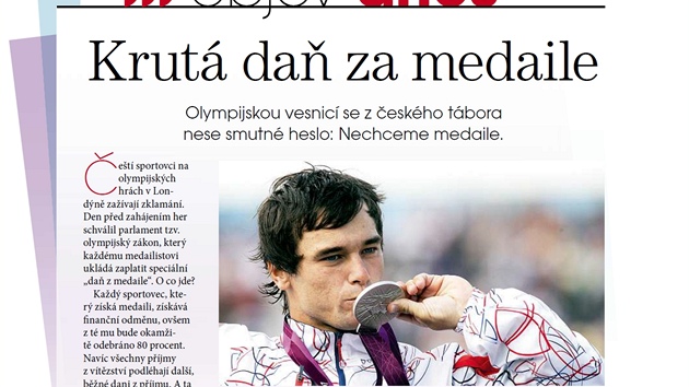 lánek Jakuba Koháka vyel v Magazínu MF DNES 9. srpna 2012.