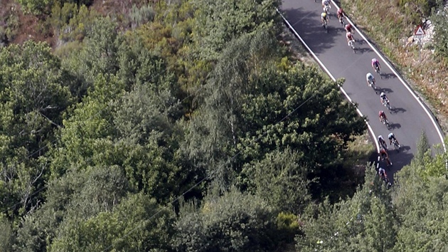 Momentka ze 14. etapy cyklistického závodu Vuelta.