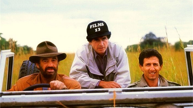 Jean-Paul Belmondo, Claude Lelouch, a Richard Anconina pi naten filmu Cesta zhkanho dtte (1988)