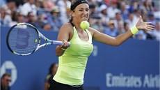 TAKHLE NJAK BY TO SNAD LO. Viktoria Azarenková ve finálovém souboji US Open...