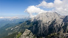 Pohled ze Schartenspitze na masiv Watzmanu