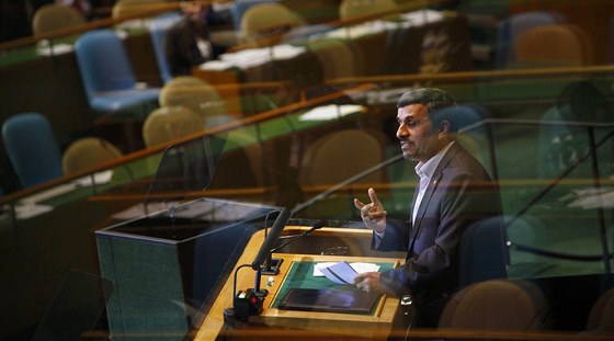 Íránský prezident Mahmúd Ahmadíneád mluvil na Valném shromádní k